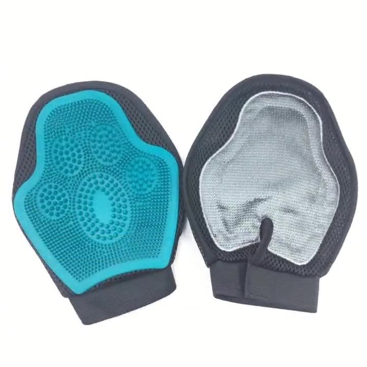 Horse Massage Silicone Scrubber Gloves
