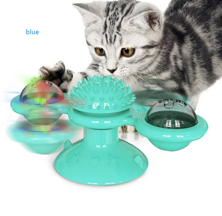 Cat Rotating Windmill Multi-Function Scratching Device Toy