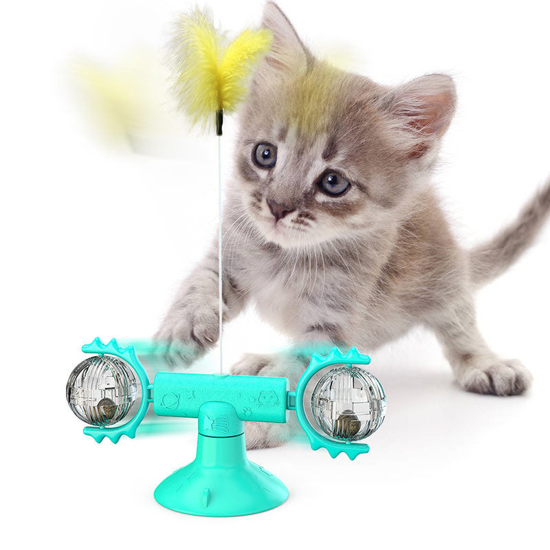 Cat Rotating Windmill Multi-Function Scratching Device Toy