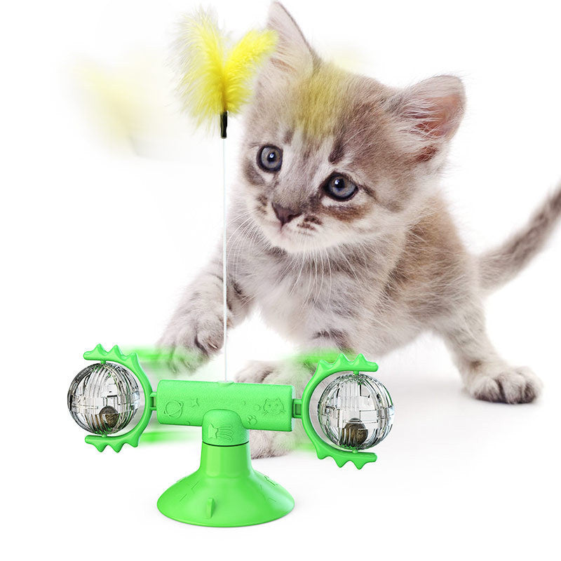 Cat Rotating Windmill Multi-Function Scratching Device Toy
