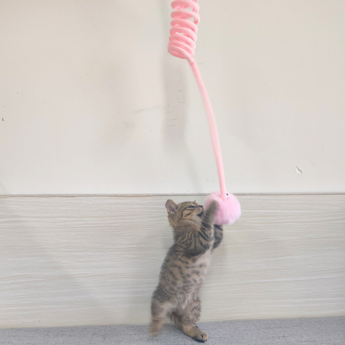 Cat Toy Self-Hi Sucker Spring Rabbit Hair Toys