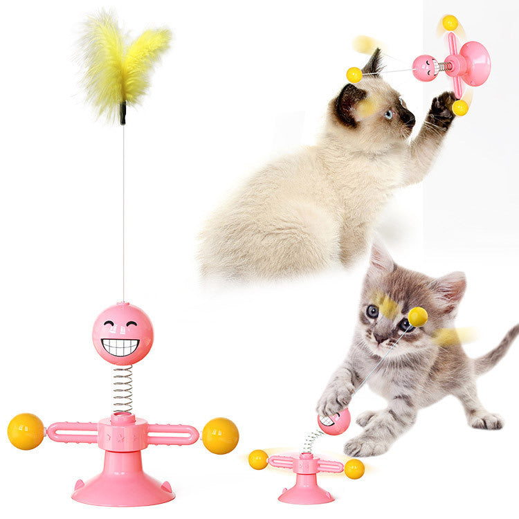 Cat Rotating Windmill Multi-Function Scratching Device Toy