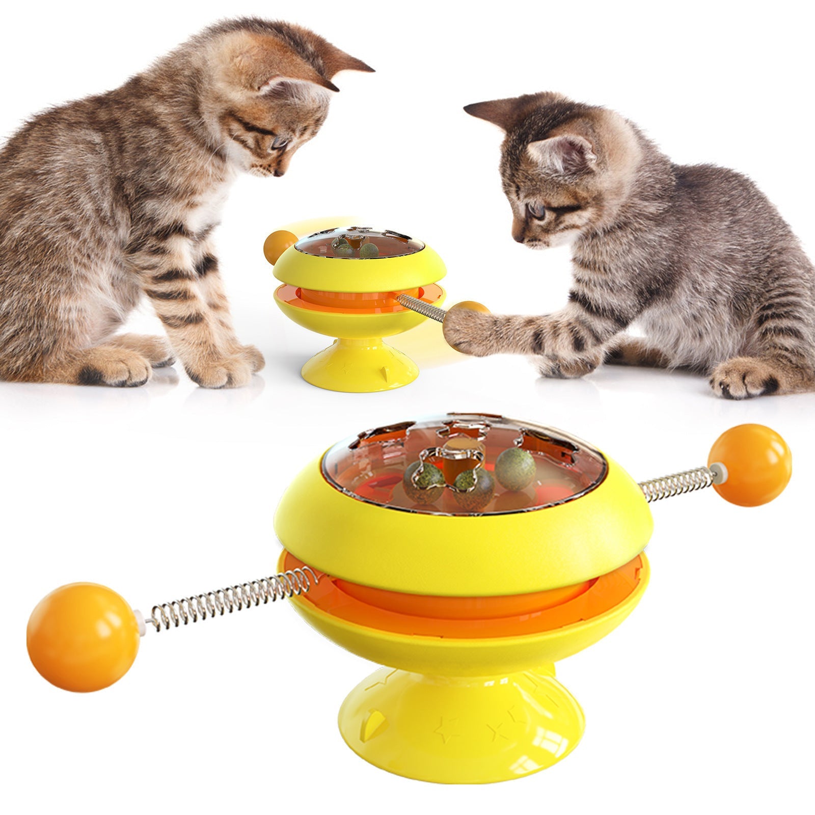 Rotatable Catnip Interactive Training Cat Toy