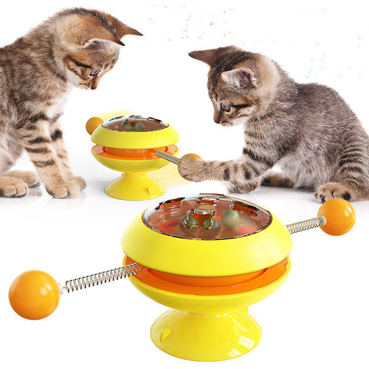 Rotatable Catnip Interactive Training Cat Toy