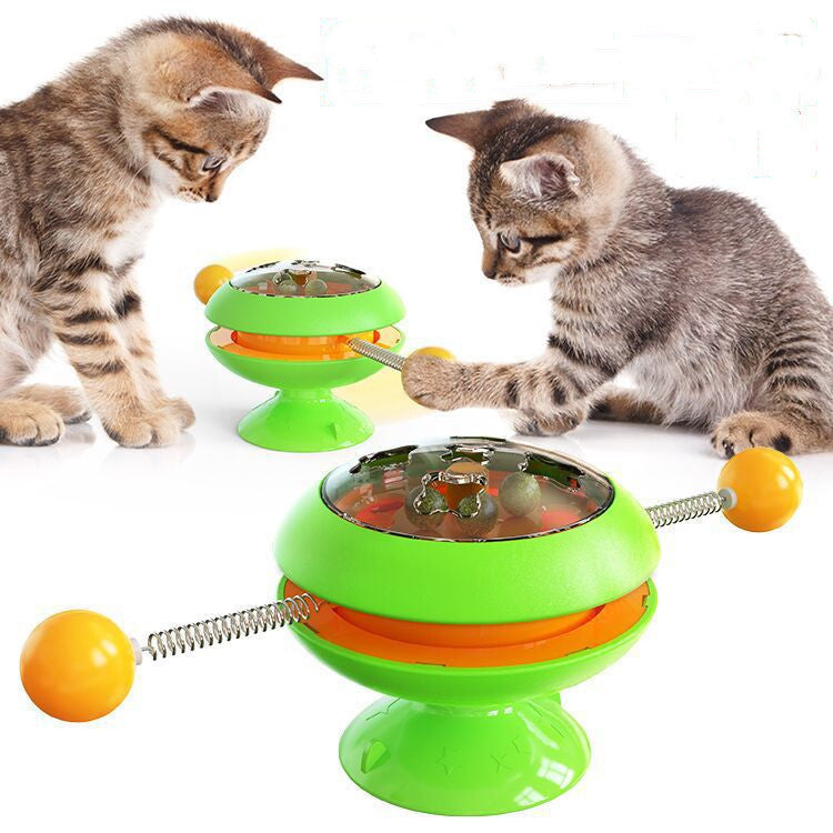 Rotatable Catnip Interactive Training Cat Toy