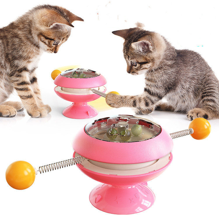 Rotatable Catnip Interactive Training Cat Toy