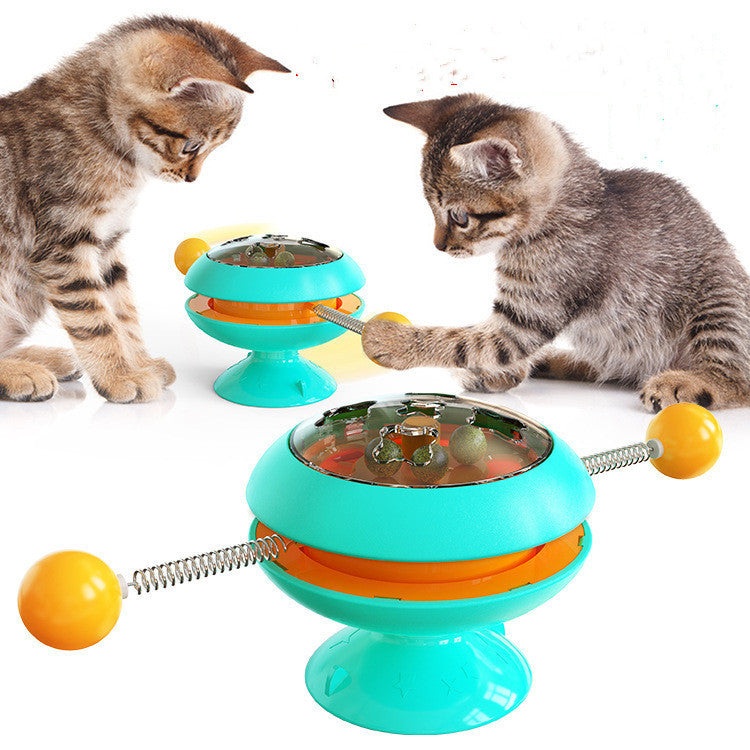 Rotatable Catnip Interactive Training Cat Toy