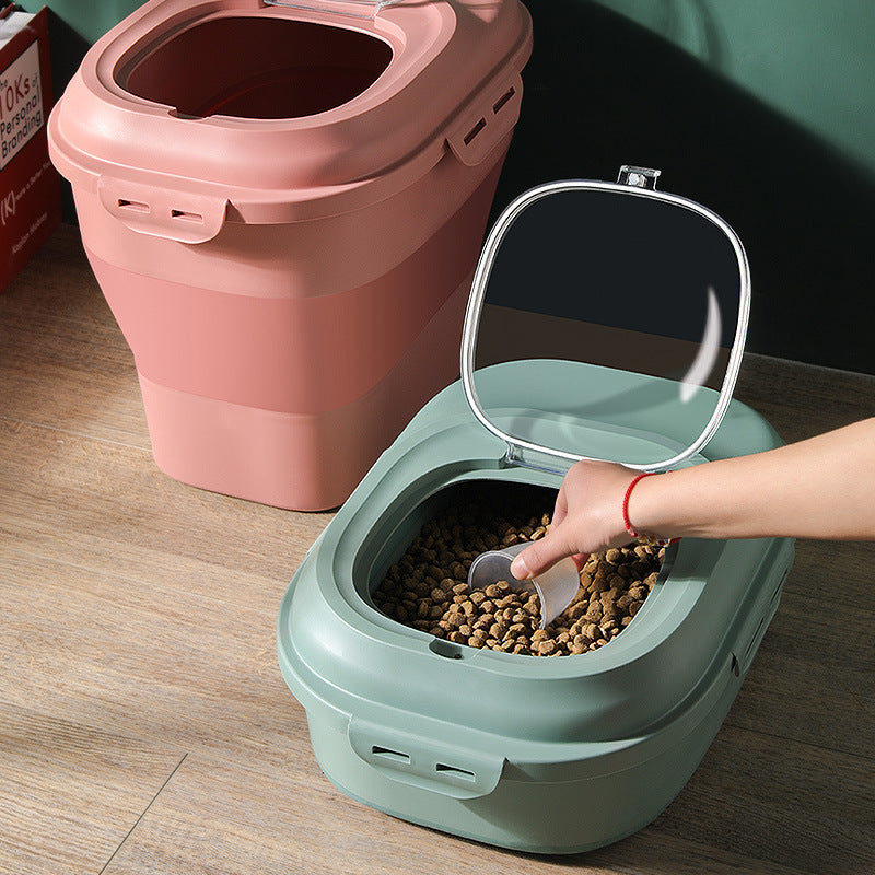 Food Large Capacity Moistureproof Storage Bucket For Cats & Dogs