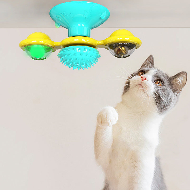 Cat Rotating Windmill Multi-Function Scratching Device Toy