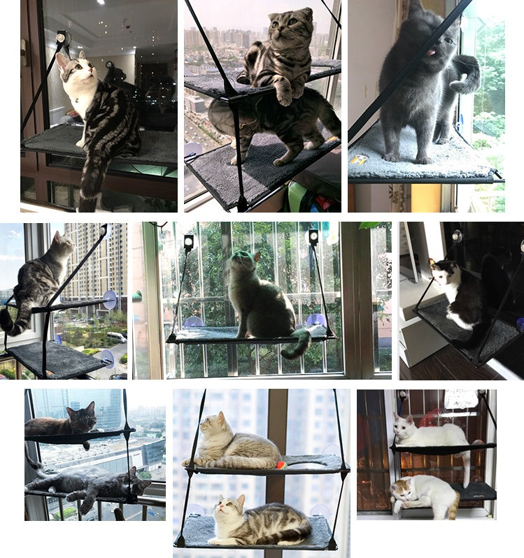Cat bed hammock removable and washable super suction cup