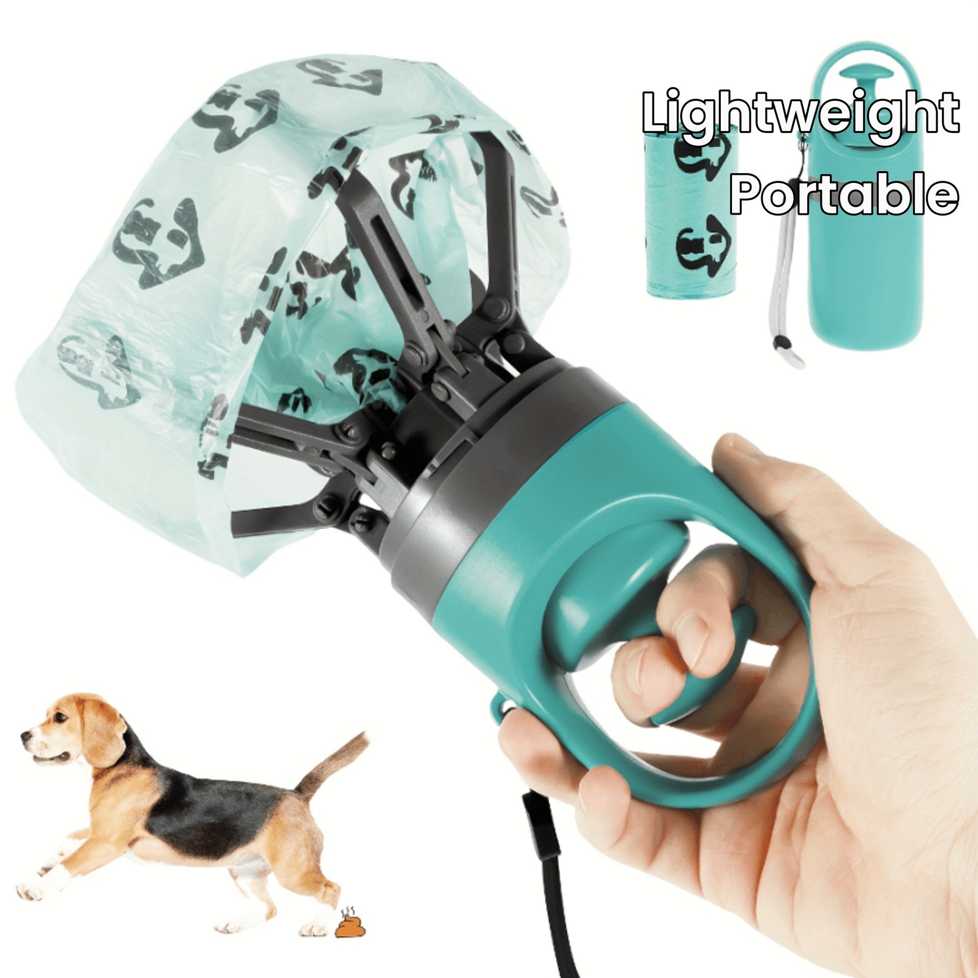 Dog Pooper Scooper Picking Poop Garbage Bag Shovel