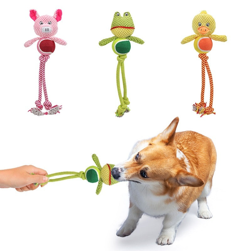 Cotton String Dog Toy Interactive Biting Dog Toy
