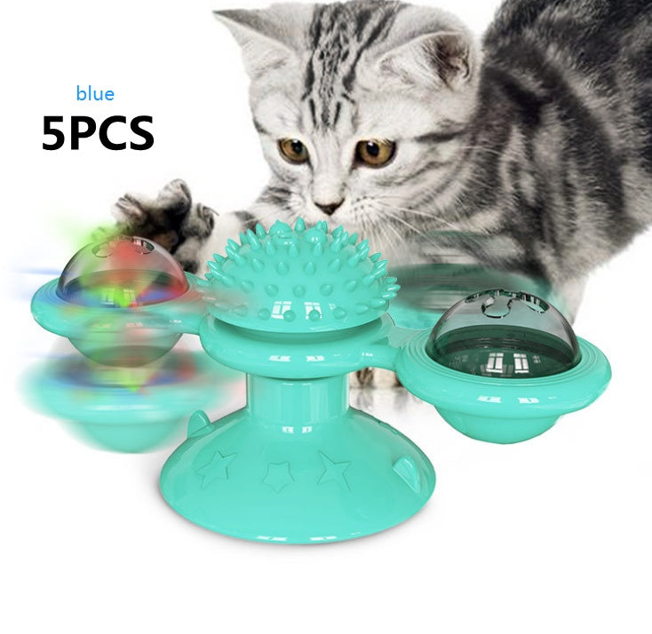 Cat Rotating Windmill Multi-Function Scratching Device Toy