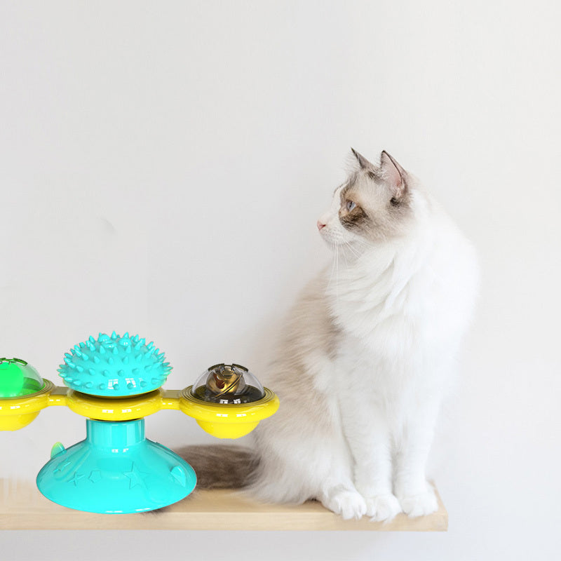 Cat Rotating Windmill Multi-Function Scratching Device Toy