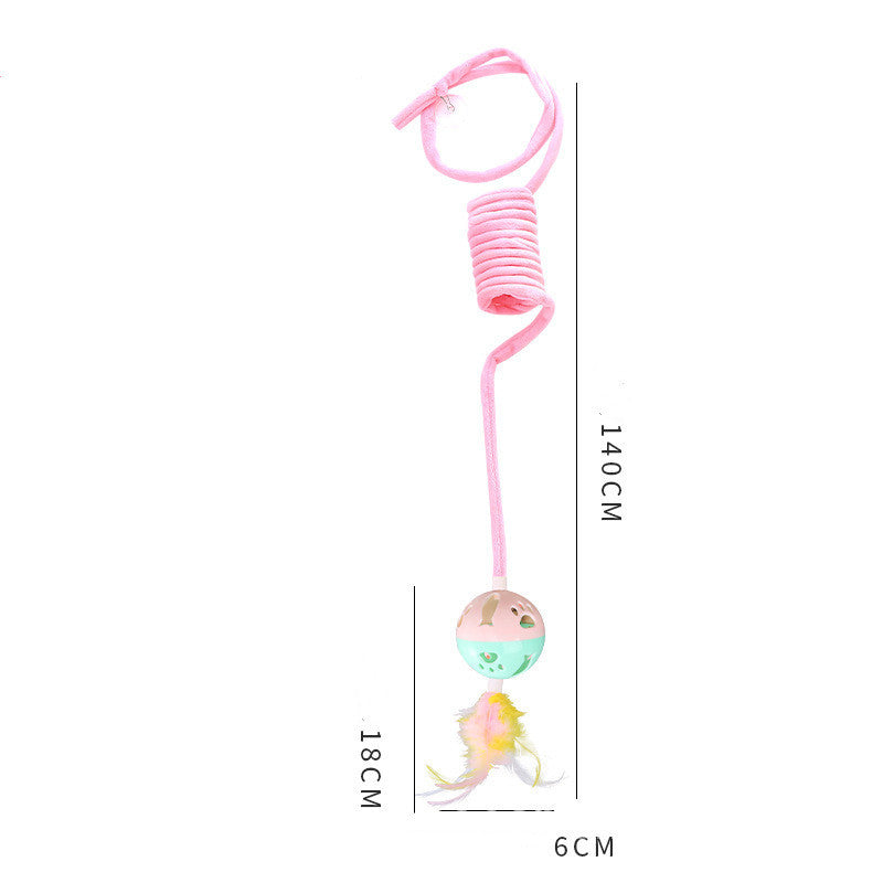 Cat Toy Self-Hi Sucker Spring Rabbit Hair Toys
