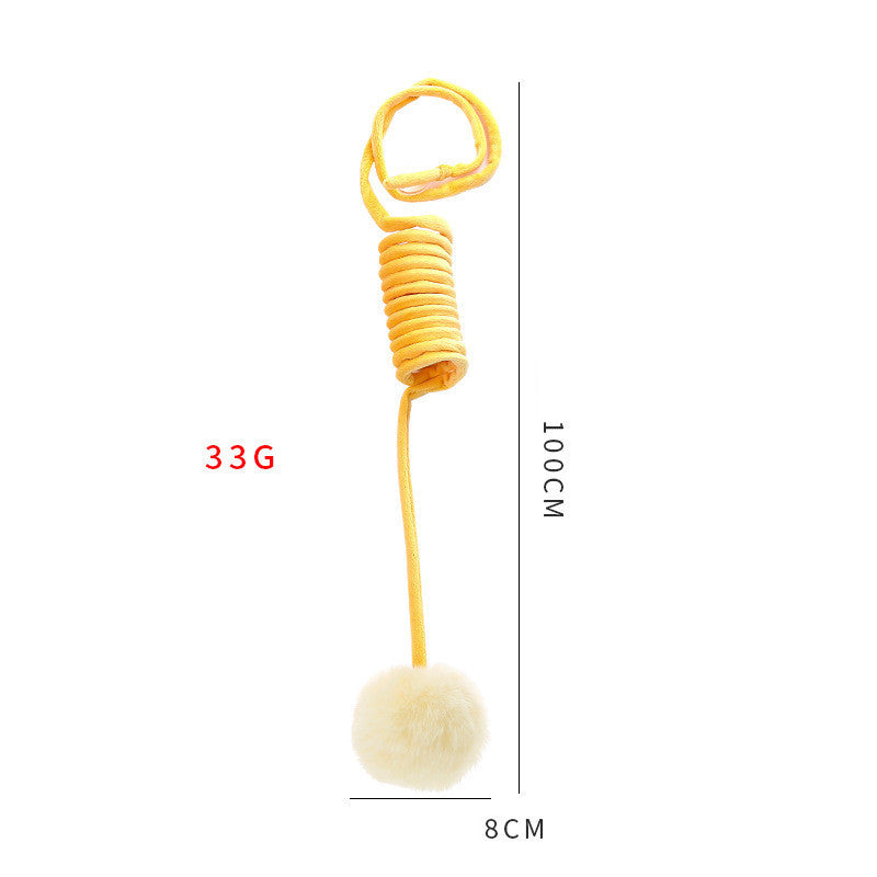 Cat Toy Self-Hi Sucker Spring Rabbit Hair Toys