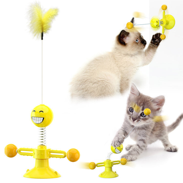 Cat Rotating Windmill Multi-Function Scratching Device Toy