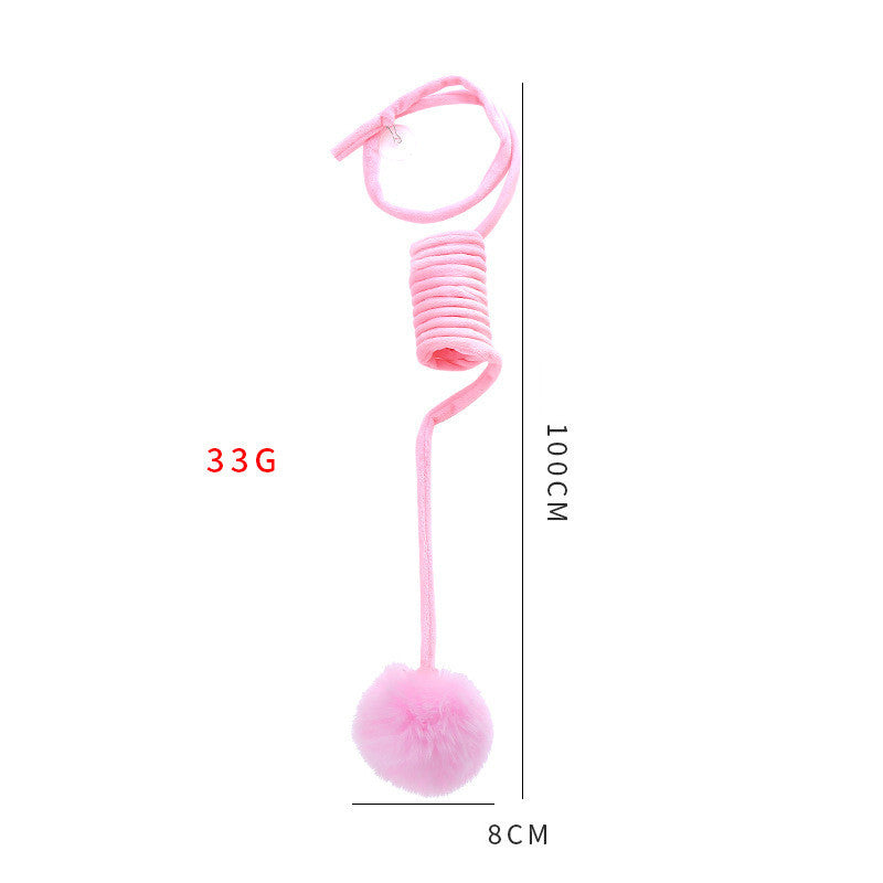 Cat Toy Self-Hi Sucker Spring Rabbit Hair Toys