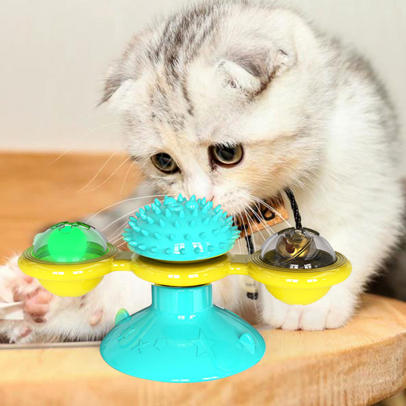 Cat Rotating Windmill Multi-Function Scratching Device Toy