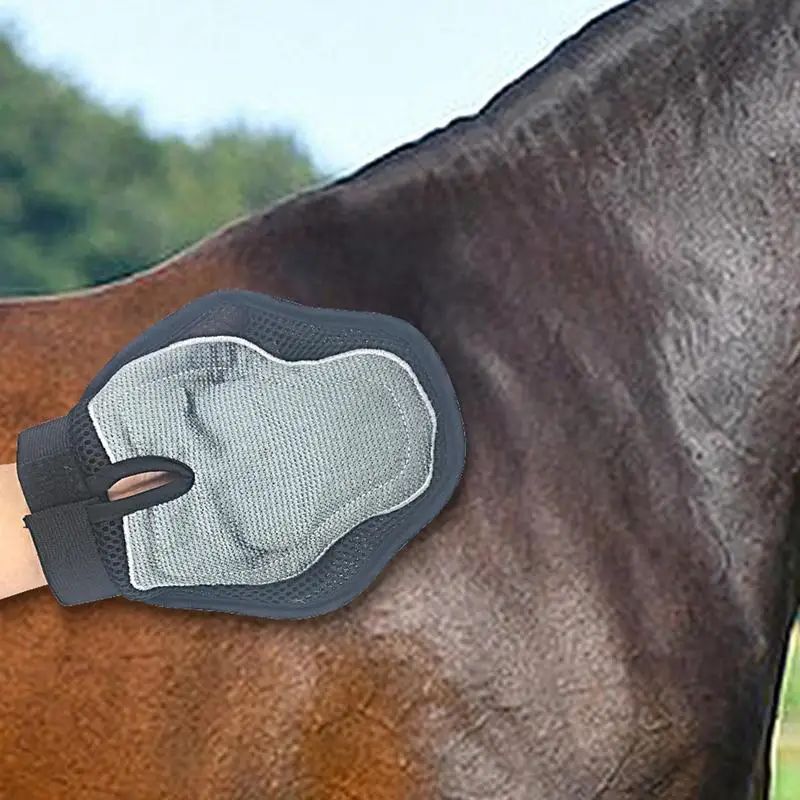 Horse Massage Silicone Scrubber Gloves