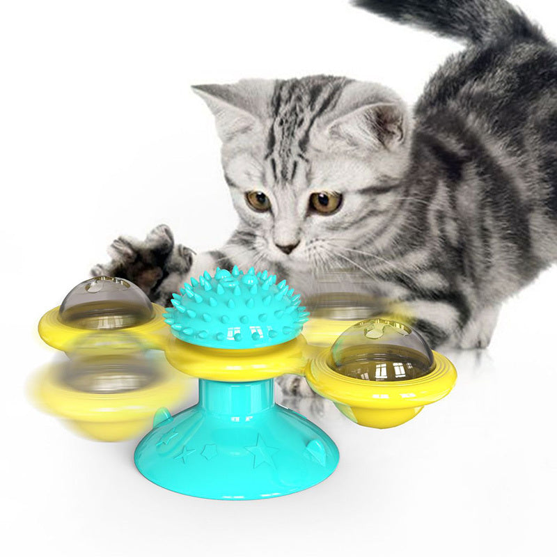 Cat Rotating Windmill Multi-Function Scratching Device Toy