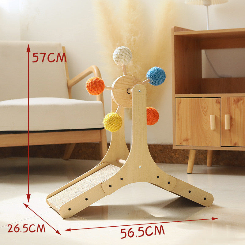 Solid Wood Rotary Scratch Board Table Cat Product