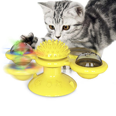 Cat Rotating Windmill Multi-Function Scratching Device Toy