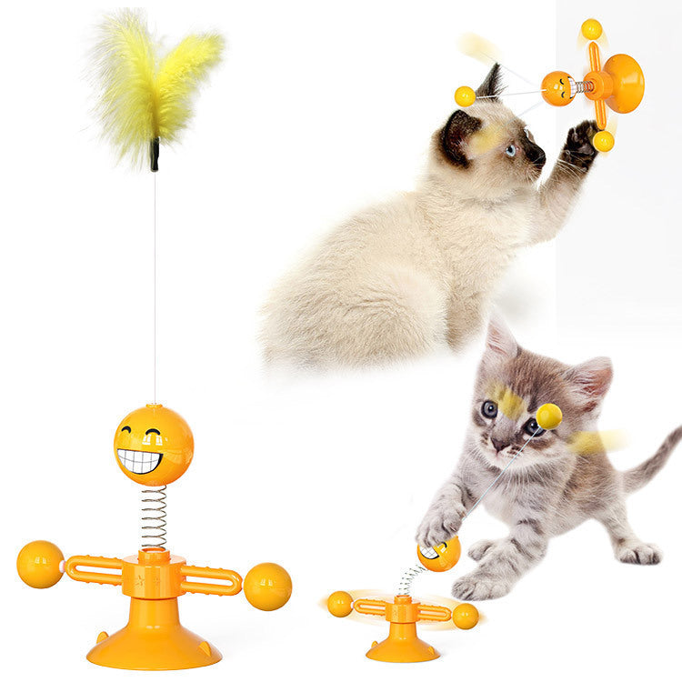 Cat Rotating Windmill Multi-Function Scratching Device Toy