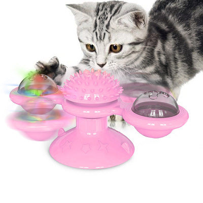 Cat Rotating Windmill Multi-Function Scratching Device Toy
