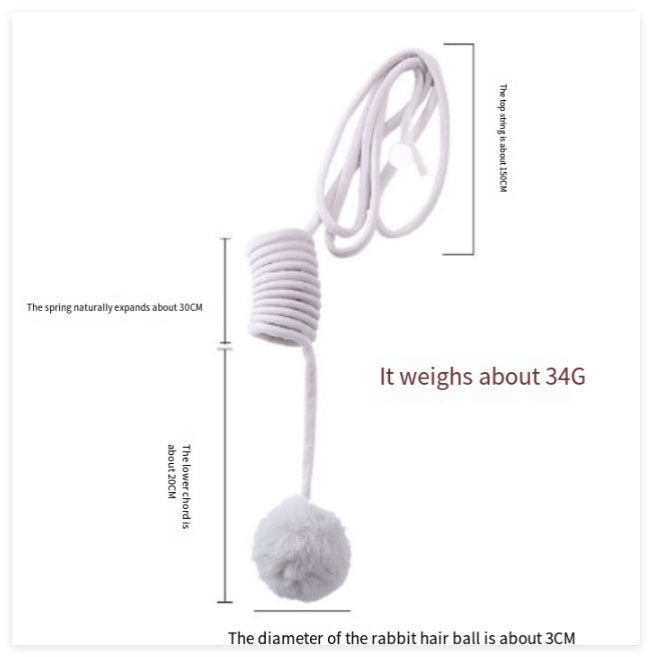 Cat Toy Self-Hi Sucker Spring Rabbit Hair Toys