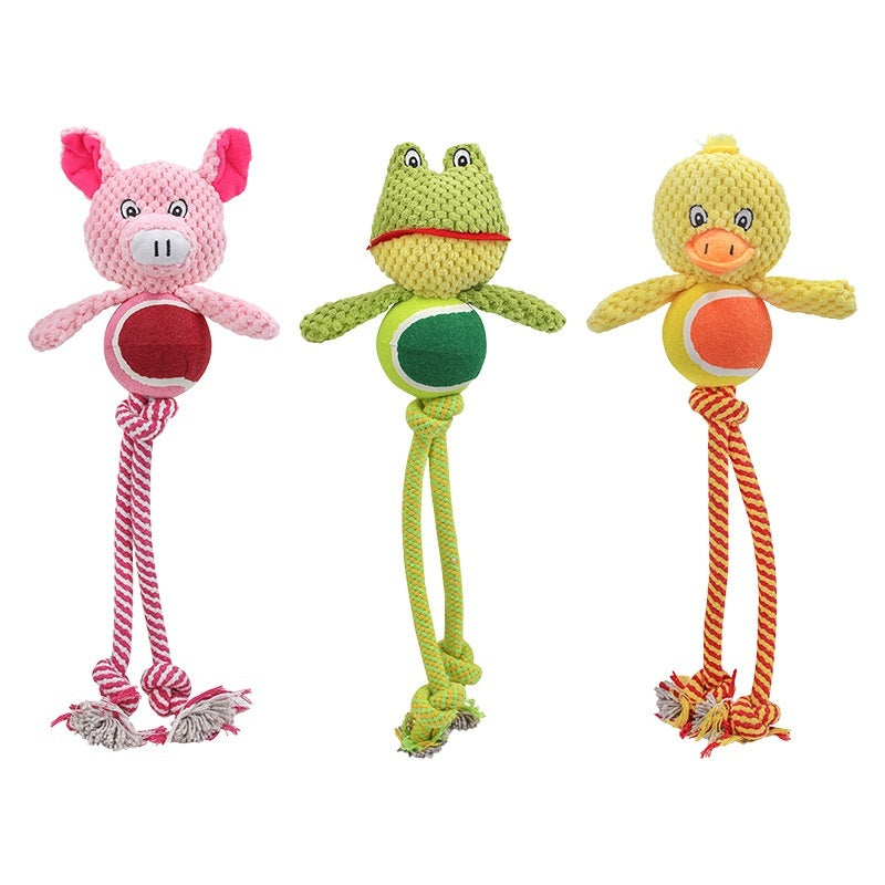 Cotton String Dog Toy Interactive Biting Dog Toy