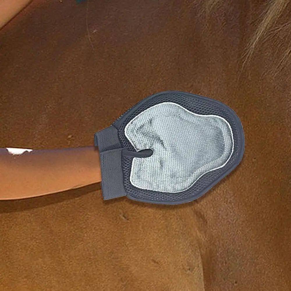 Horse Massage Silicone Scrubber Gloves