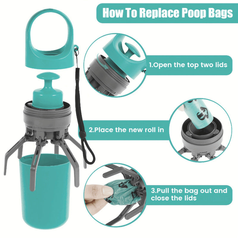 Dog Pooper Scooper Picking Poop Garbage Bag Shovel