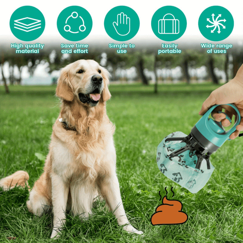 Dog Pooper Scooper Picking Poop Garbage Bag Shovel