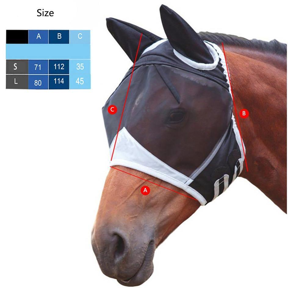 Extra Comfort Grip Soft Mesh Horse Fly Mask