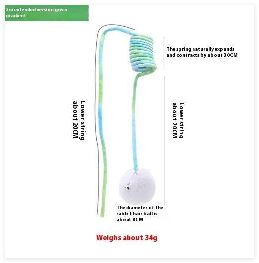 Cat Toy Self-Hi Sucker Spring Rabbit Hair Toys