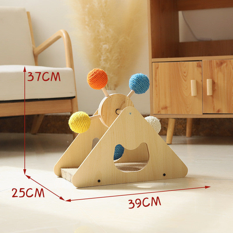 Solid Wood Rotary Scratch Board Table Cat Product